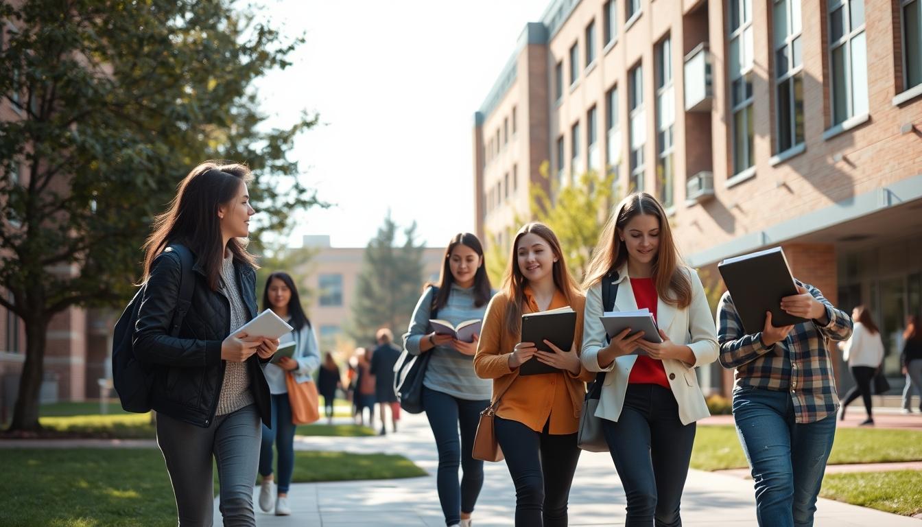 Student using online courses for flexible education